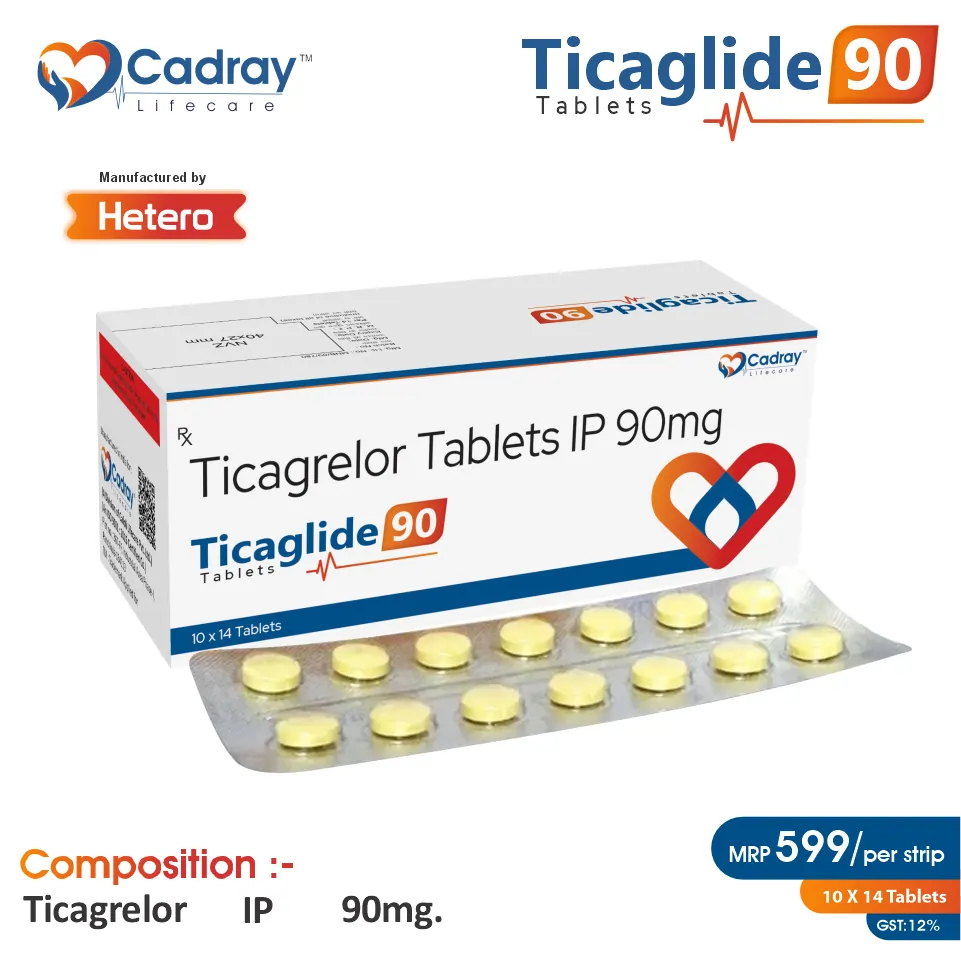 Ticagrelor 90mg | Best price for PCD Pharma Franchise | Antiplatelet therapy for cardiovascular health & stroke prevention